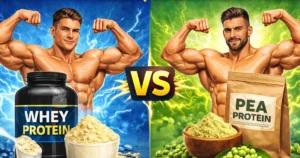 Read more about the article Whey vs Pea: Which Protein Actually Builds Muscle Faster?